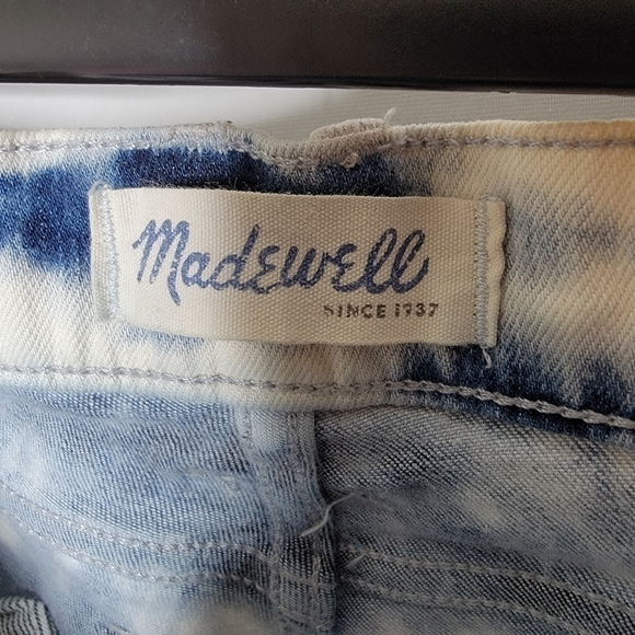 Madewell Light Storm Acid Wash Crop Skinny Jeans - Picture 13 of 14